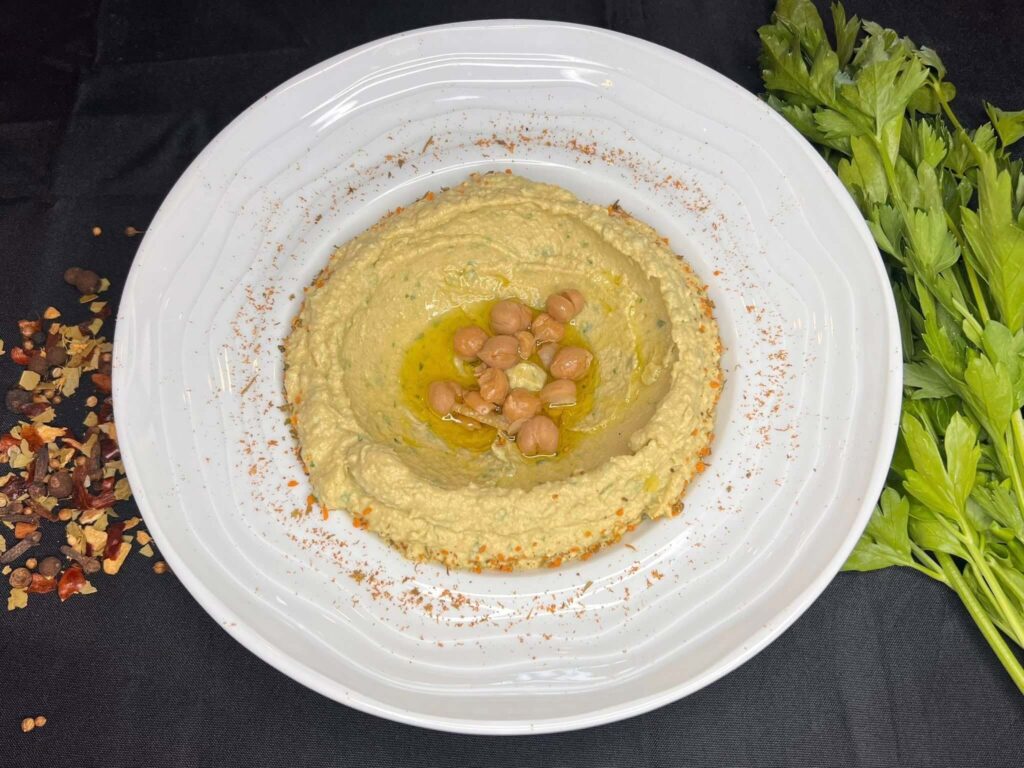 hummus at Tarabush kitchen mediterranean restaurant