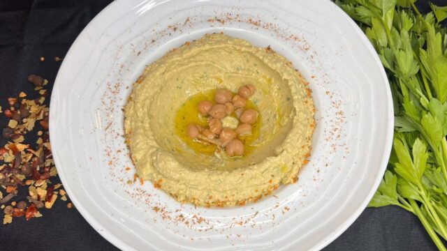 hummus at Tarabush kitchen mediterranean restaurant